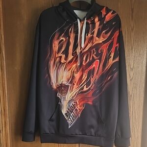 Ghost Rider Graphic Hoodie - Black and Orange